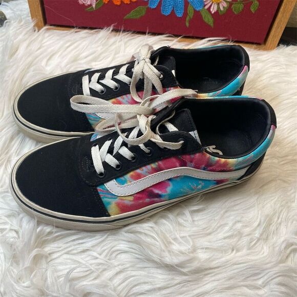 Vans Old Skool Women's Tie-Dye Skate Shoes Size 10 Multicolor Casual - Picture 4 of 9